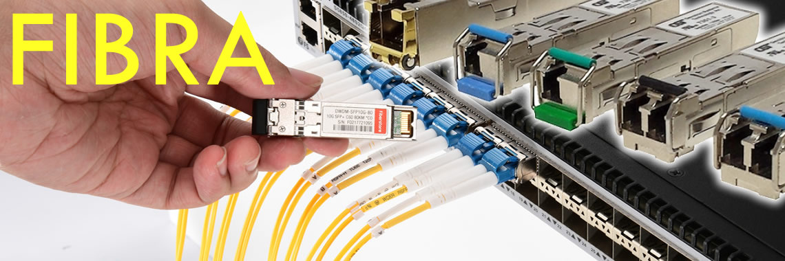 FIBRA OPTICA, TRANSCEIVERS Y CABLES